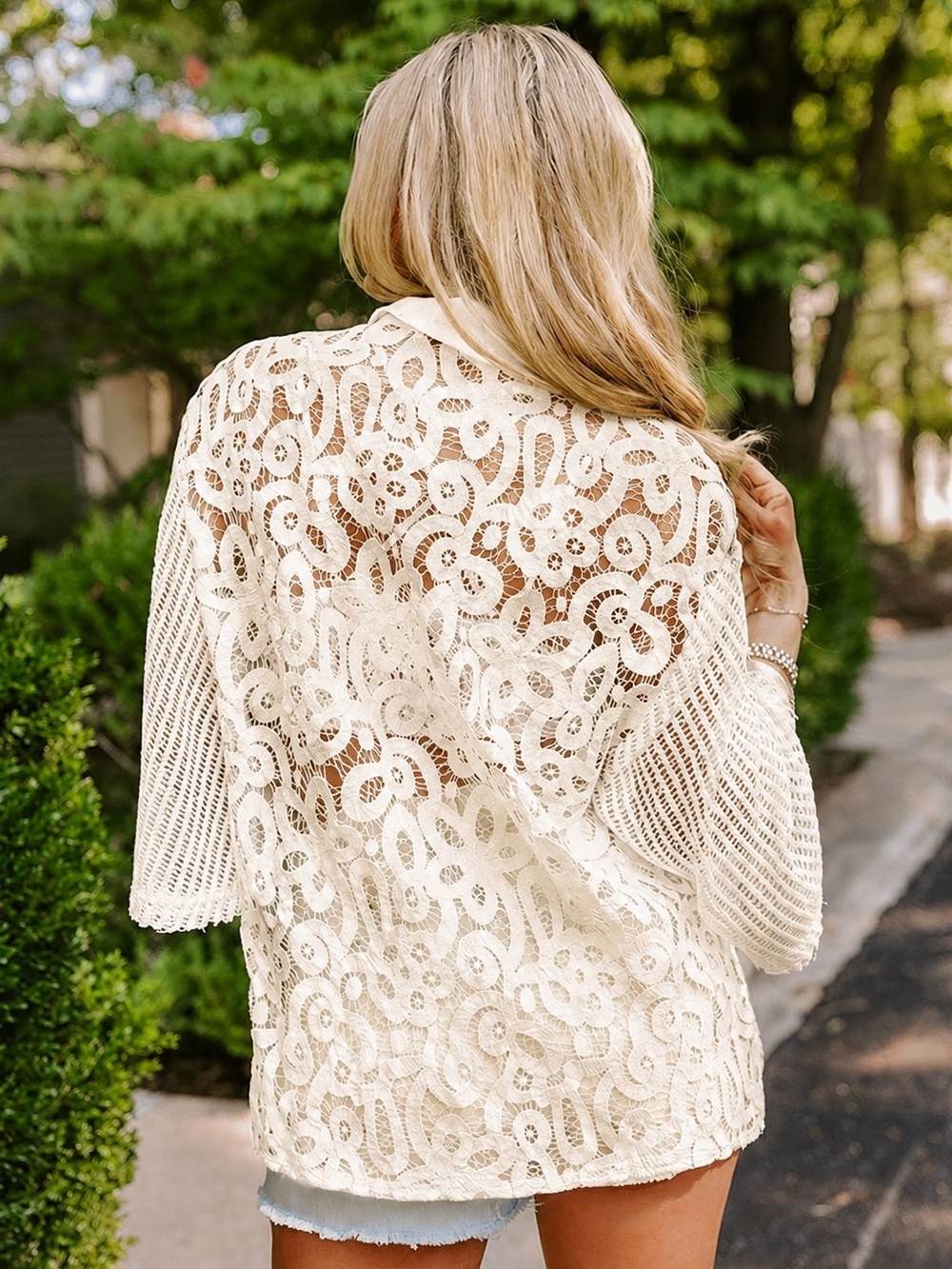 POL Clothing "Sweet Breeze" Knit Button Up🌸 - Picture 4 of 5